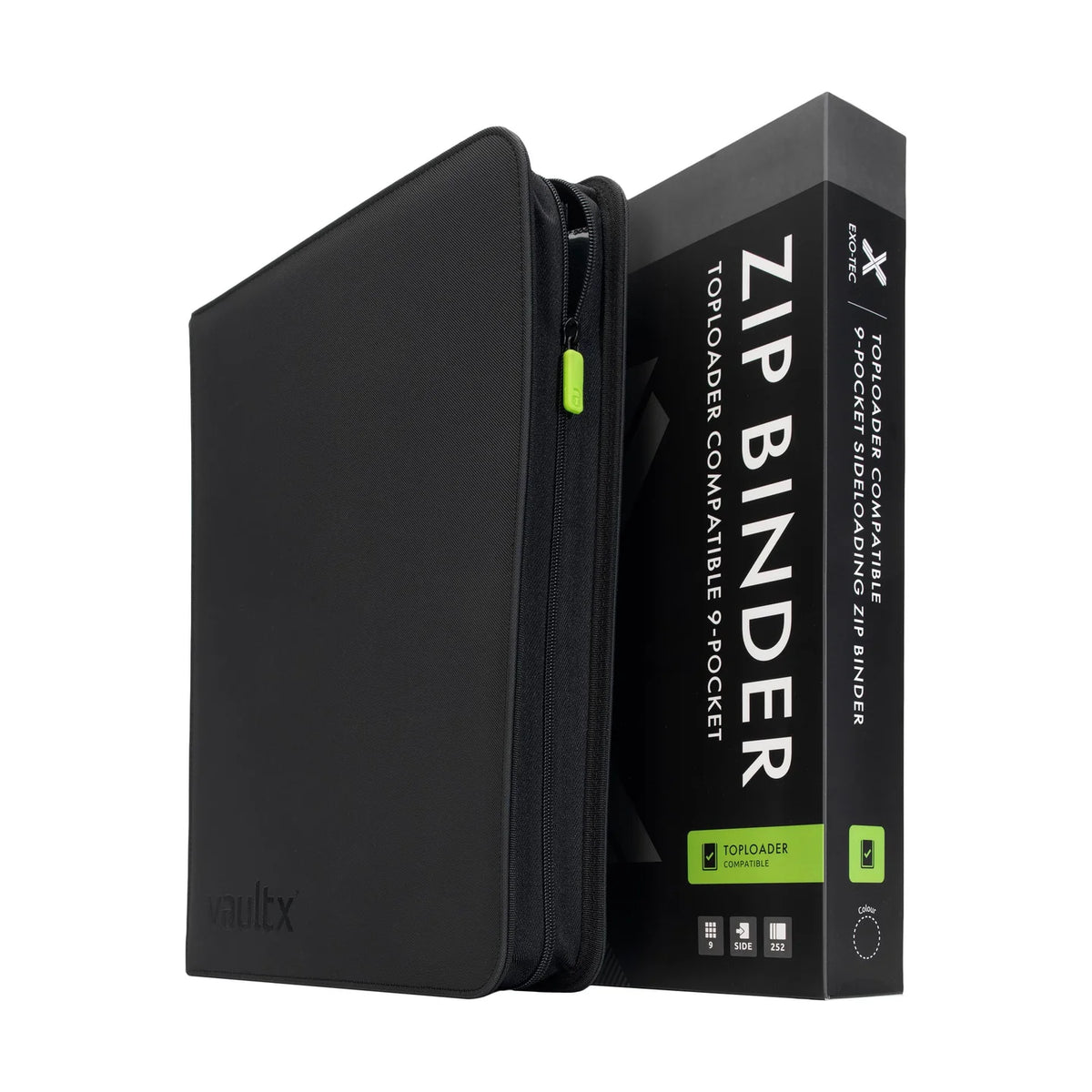 Vault X 9 Pocket Toploader Compatible Zip Binder