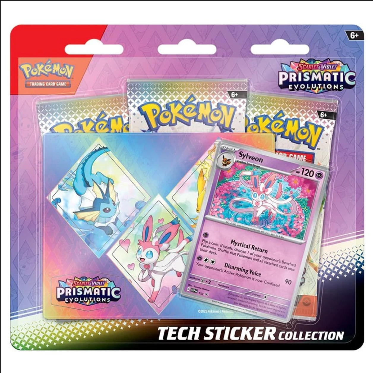 Pokemon Prismatic Evolutions Tech Sticker Collection Leafeon