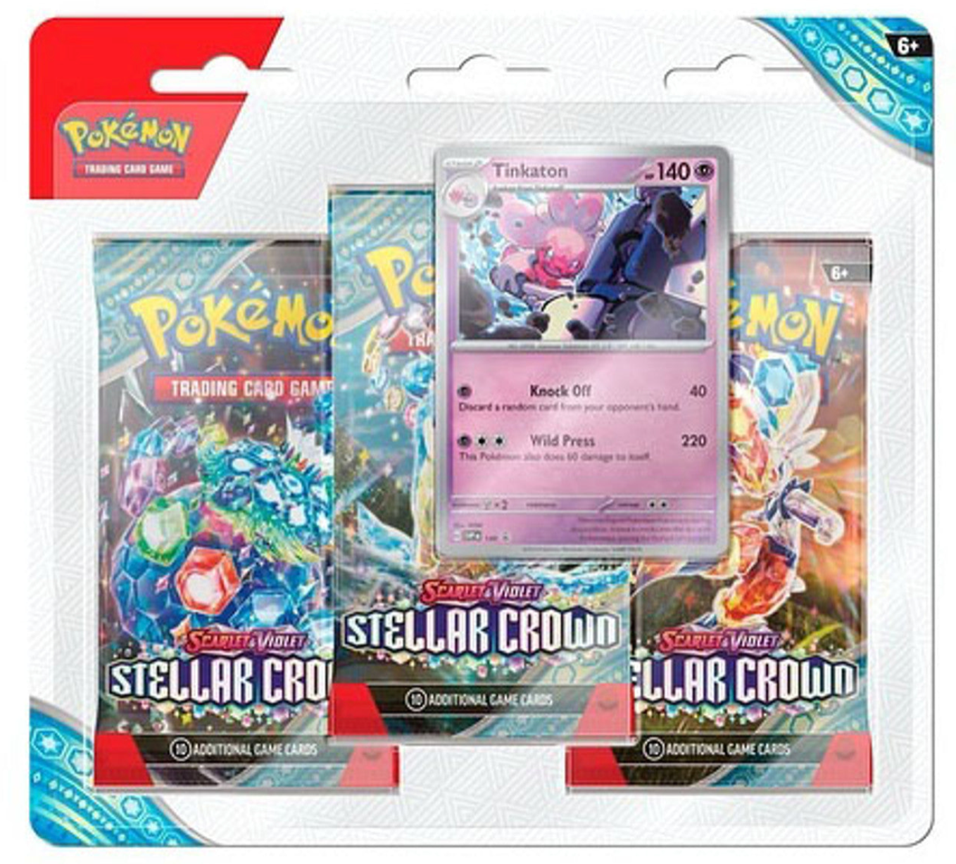 Pokemon Stellar Crown 3 Pack Blister