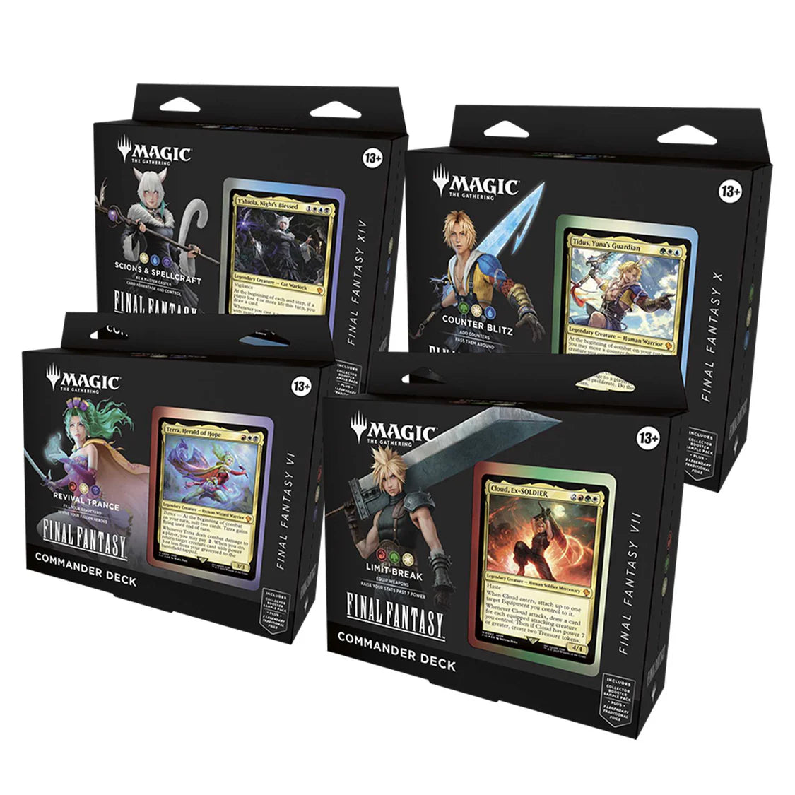 Magic: The Gathering: Final Fantasy Commander Deck x4 Box Bundle