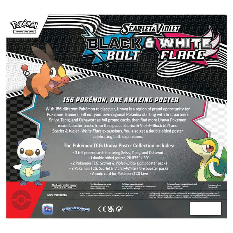 Pokemon Black Bolt & White Flare Unova Poster Collection