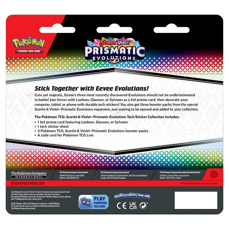 Pokemon Prismatic Evolutions Tech Sticker Collection Sylveon