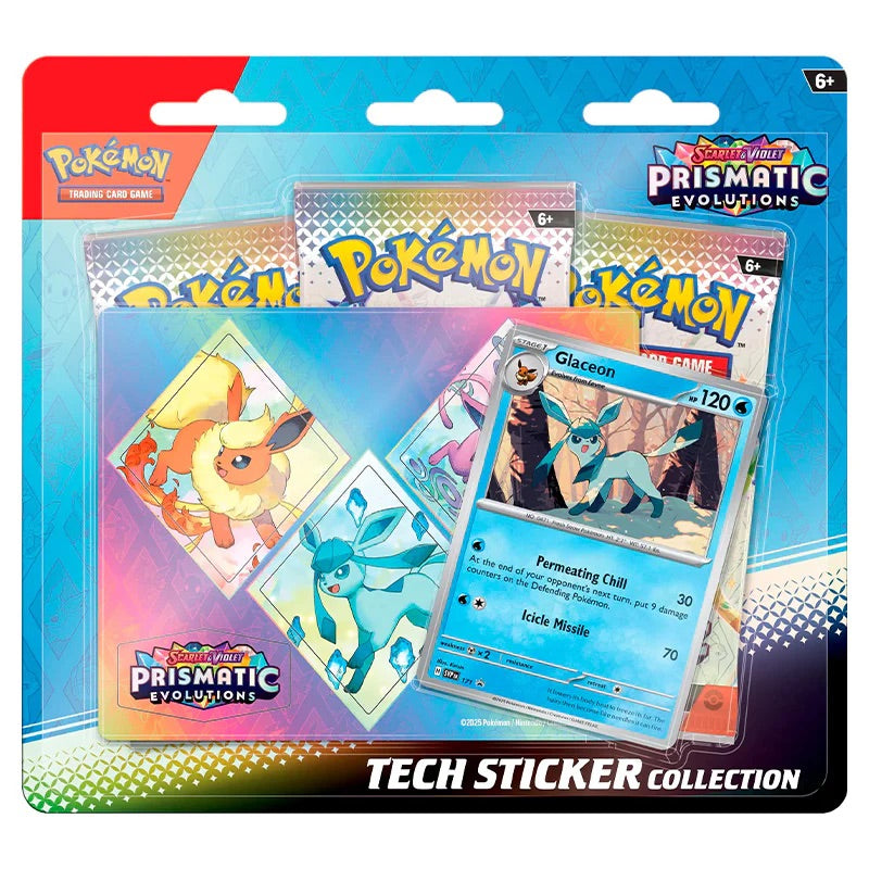 Pokemon Prismatic Evolutions Tech Sticker Collection
