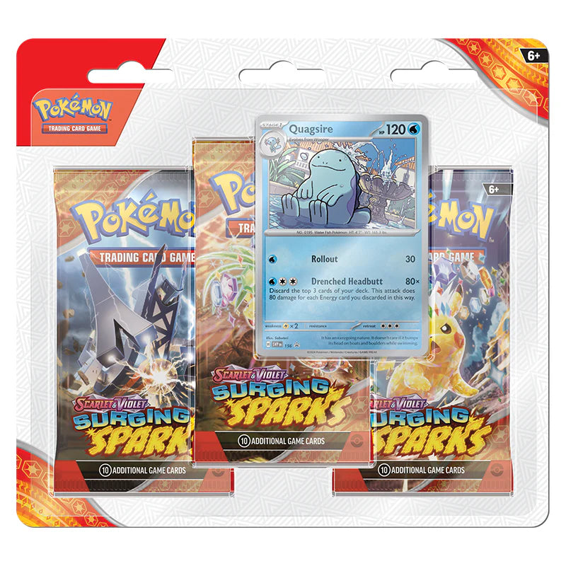 Pokemon Surging Sparks 3 Pack Blister