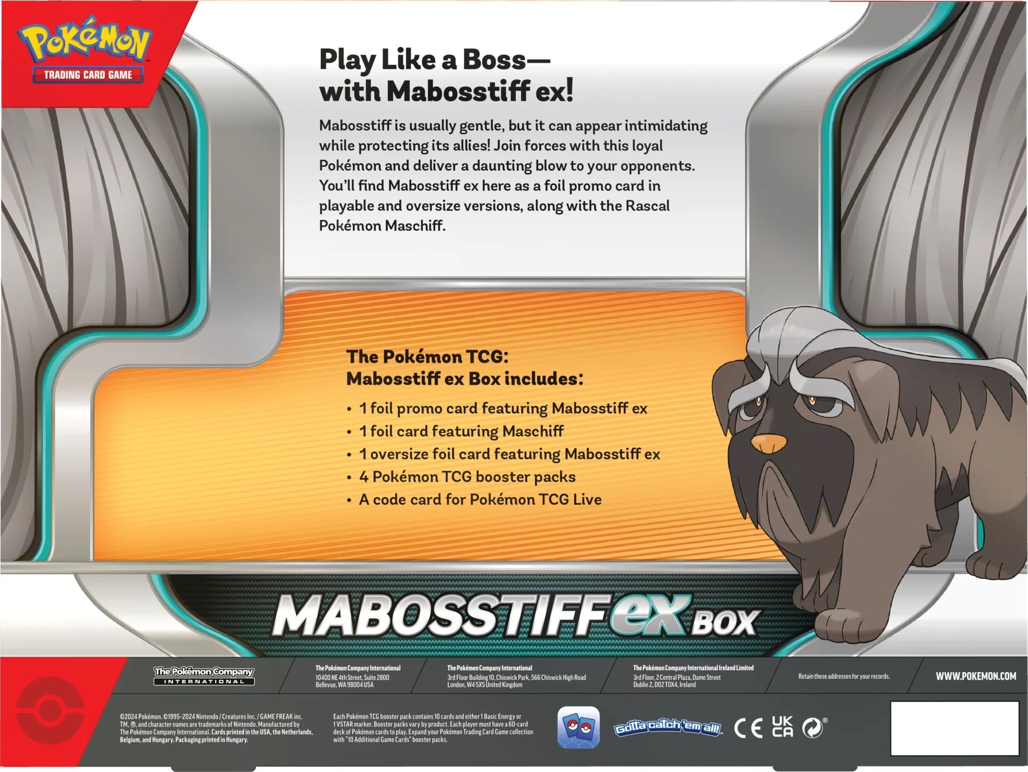 Pokemon Mabosstiff ex Collection Box