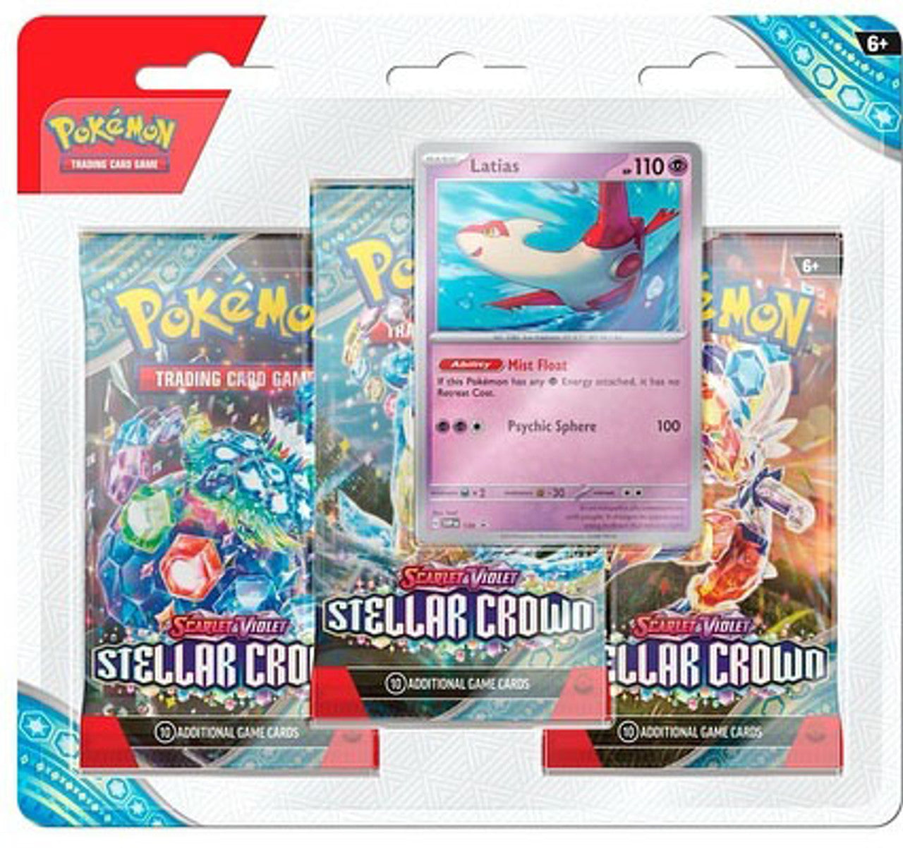 Pokemon Stellar Crown 3 Pack Blister