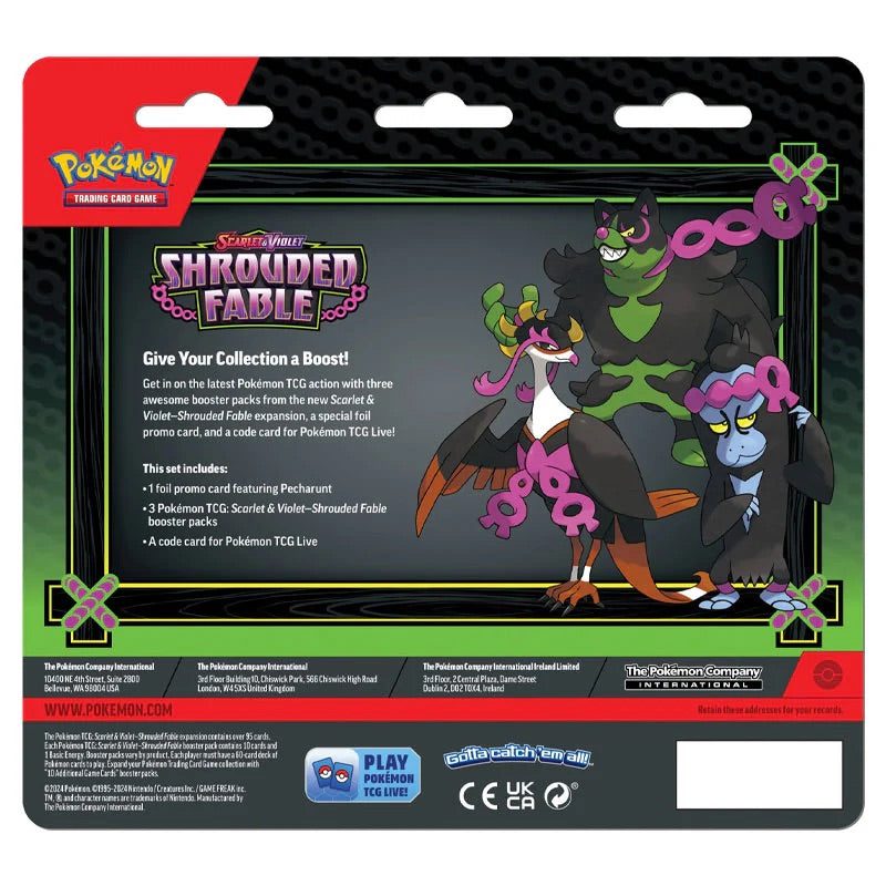 Pokemon Shrouded Fable 3 Pack Blister