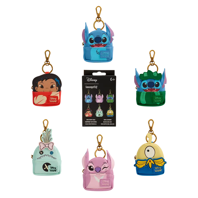 Lilo and Stitch Disney Loungefly Mystery Mini Backpack Keychain Bag Clip