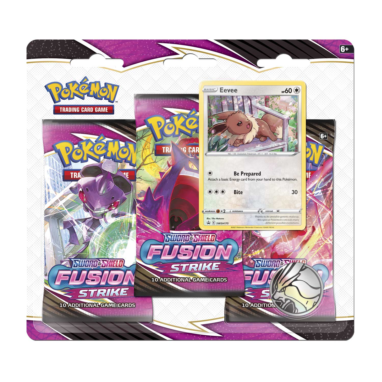 Fusion Strike 3 Booster Packs, Coin & Eevee Promo Ca